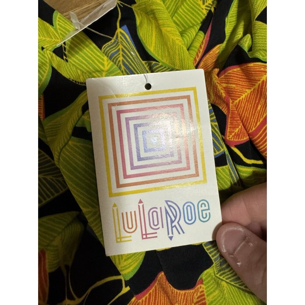 LuLaRoe Women Size XL Maxi Skirt Green Tropical Hawaiian Stretch Lightweight NWT - Picture 9 of 11